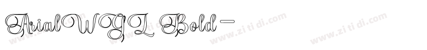 ArialWGL Bold字体转换